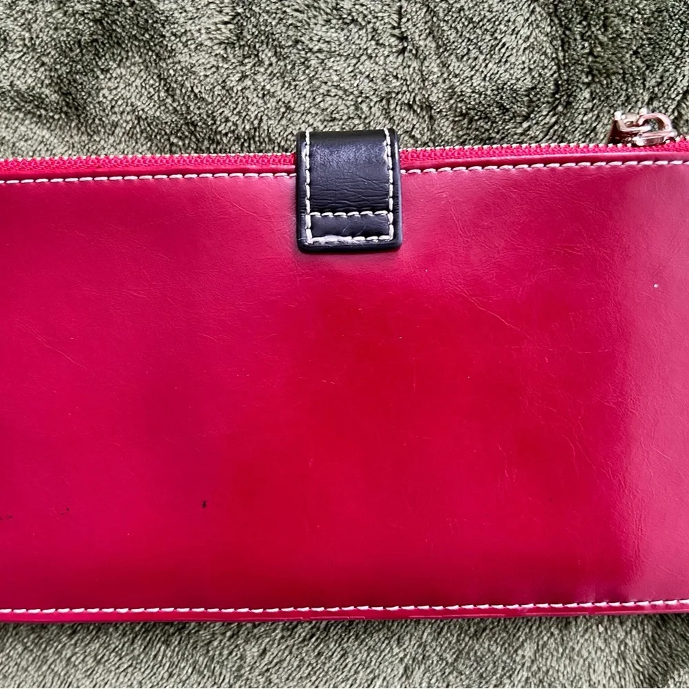 ANDOILT Women's Leather Wallet RFID Blocking Credit Card Holder Zipper Cellphone